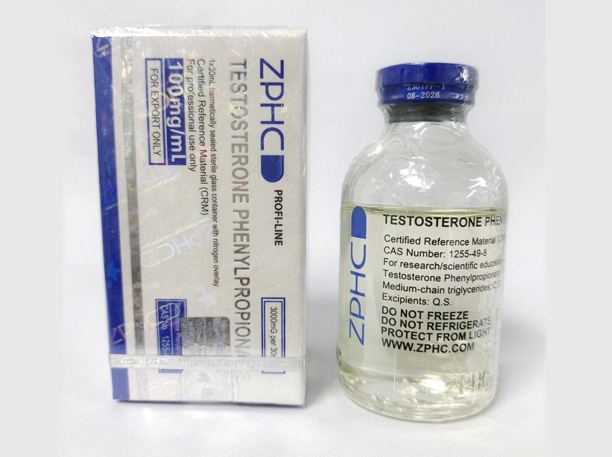 ZPHC Testosterone Phenylpropionate 100 мг — упаковка и флакон для инъекций